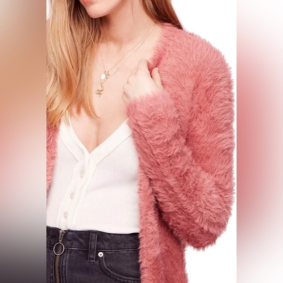 NEW FREE PEOPLE Faux Fur Cardigan✨HOST PICK ✨ - Picture 2 of 9